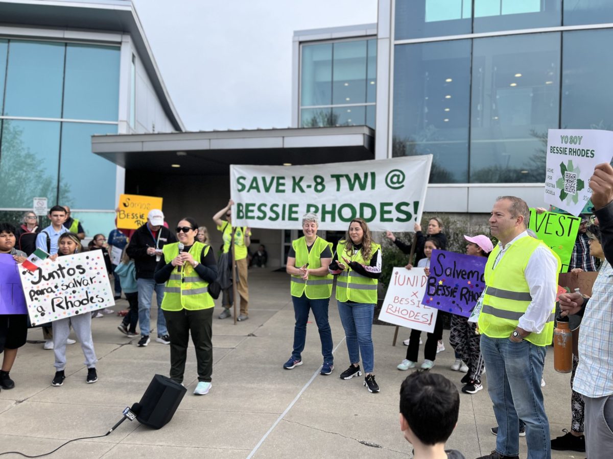 Bessie Rhodes families protest 7th- and 8th-grade closure